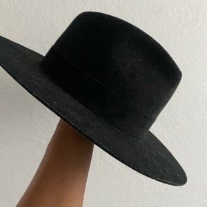 Gigi Pip MILLER FEDORA - BLACK WITH BLACK BAND